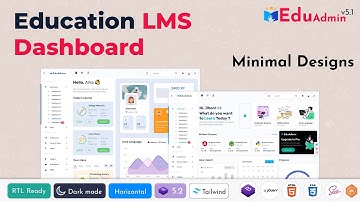8+ Customizable LMS Dashboard with Semi Dark Color Edition