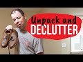 UNPACKING BOXES + DECLUTTERING