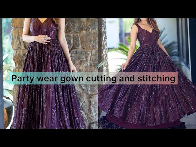 Floor Length Gown,anarkali Cutting and Stitching in Hindi - YouTube