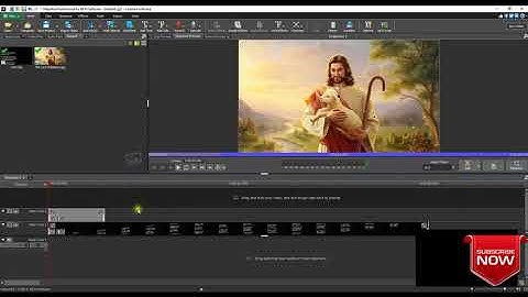 How to create scrolling text video with picture one side using Videopad software