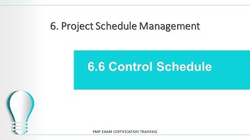 6 6 Schedule Control Process | Project Management | PMP