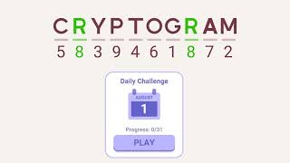 Cryptogram Daily Challenge August 1 2024 - 'Welcome to Rio' Answers