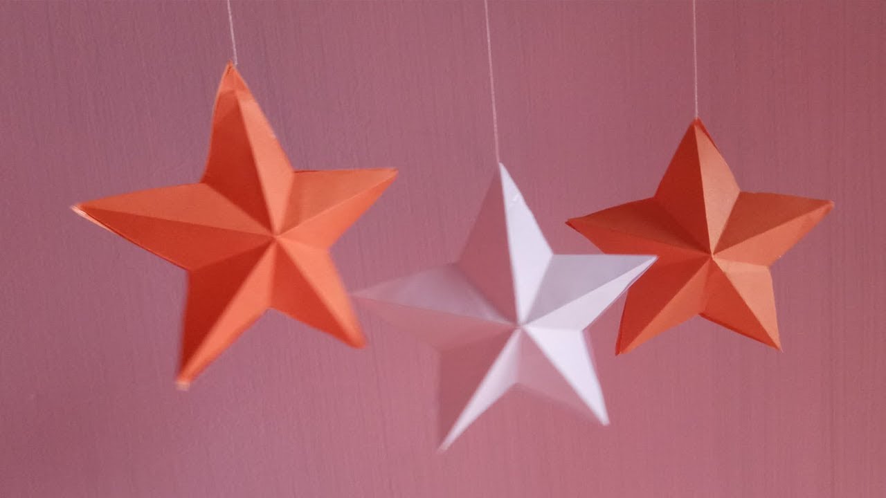 How To Make Simple Easy Paper Star Diy Paper Craft Ideas Youtube In 2021 Paper Crafts Diy Paper Stars Diy Paper