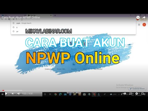 Cara Buat Akun NPWP Online Pajak.go.id
