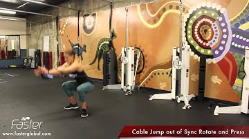 Base Exercise Cable jump out of sync right and left rotation with press
