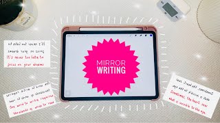 Mirror Writing Tutorial - Realtime Lettering