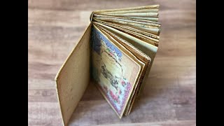 VINTAGE COLLAGE VOL. 1 Pt. 2:  Making A Floating Spine Journal Cover and Sewing In Signatures