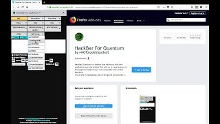 How to Install hackbar for Firefox Quantum 2018 Profile