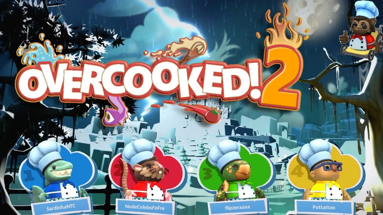 Pesadelo no meu o QUÊ?! - Jogando OVERCOOKED 2 Online com Amigos - FREE4ALL