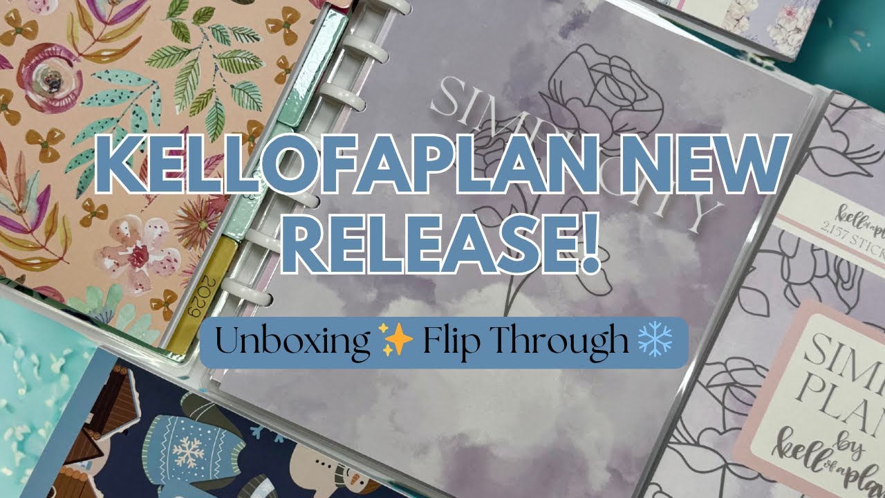 Распаковка нового релиза Kellofaplan + обзор | Ежедневники и зимние наклейки 2026 года!