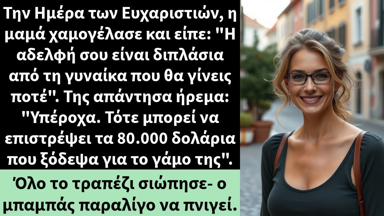 Την Ημέρα των Ευχαριστιών, η μαμά χαμογέλασε και είπε: 