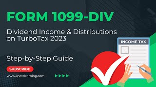 2024 TurboTax Tutorial - How to Enter Form 1099-DIV for Dividend Distributions