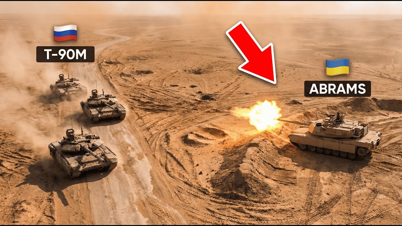 Russische T-90-Panzer umzingeln einen Abrams – doch dann geschieht etwas Unerwartetes