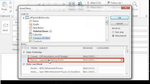 Using Attachments in Outlook 2013