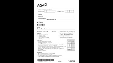 AQA A Level Physics Question Paper 3 2024 7408 3be Electronics