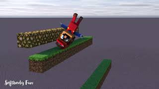 SUPER MARIO Soft body Simulation | Jelly Mario Falls Down Over & Over screenshot 5