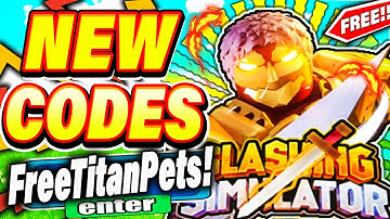 (2022) ALL NEW SECRET *TITANS* UPDATE CODES In Roblox Slashing Simulator!