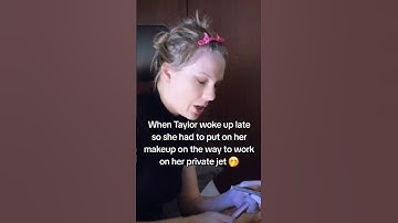 Taylor putting on makeup in private jet #taylorswift #swifties #erastour #ttpd #music #shorts