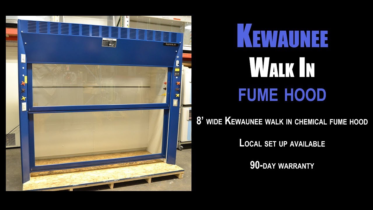 Kewaunee walk in chemical fume hood (2890B HOOD) YouTube