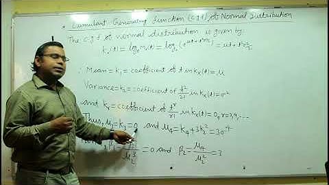 Cumulant Generating Function of Normal Distribution