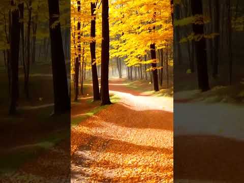 Autumn leaves create a beautiful and romantic landscape #shorts