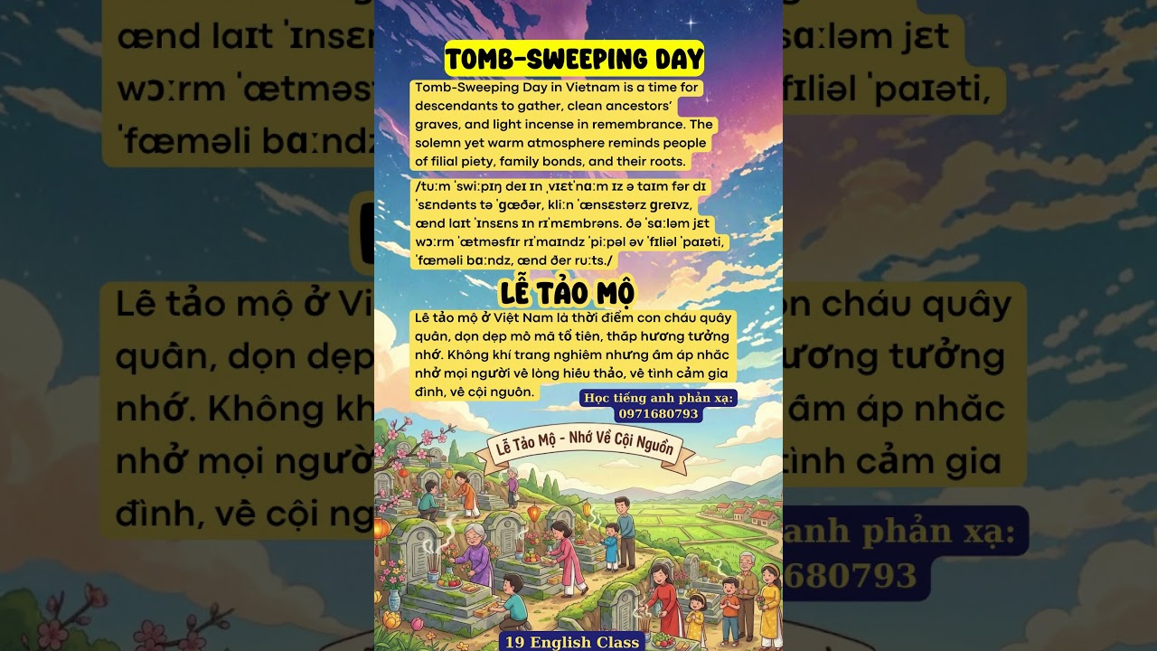 Как по-английски называется "Lễ Tảo Mộ" (церемония поминовения предков)? 