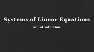 Math 10C:  An Introduction to Systems of Linear Equations