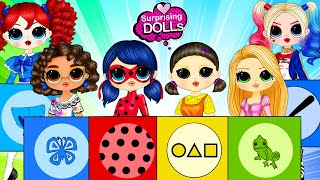 Ladybug, Squid Game Doll, Harley Quinn Clothes Switch Up Compilation - DIY Paper Dolls & Crafts