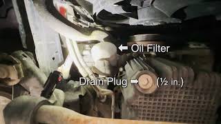 2011 Jeep Grand Cherokee Oil Filter and Drain Location