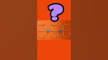 move 1 matchstick to fix the equation|Matchstick puzzle 3+6=6#puzzle #puzzles #riddle #riddles