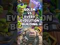 Golem VS Every Evolution Building(Inc Evolved Goblin Cage) #clashroyale #shorts
