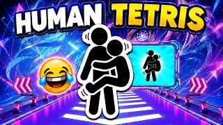 CO-OP HUMAN TETRIS | 🧩 2 Player Team-Up Challenge | Interactive Full Body Warm Up screenshot 5