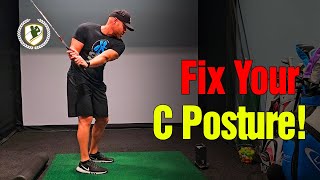 Fix Your Golf Swing Posture (C Posture) - Golf Fitness Tips