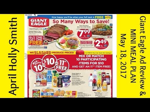 Giant Eagle Ad Review AND MINI MEAL PLAN| May 18-24, 2017| Giant Eagle| APRIL HOLLY SMITH
