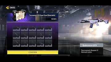 Opening the new free tournament camo crates in CALL OF DUTY MOBILE