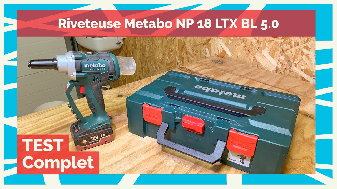Metabo - Riveteuse à inserts sans fil NMP 18 LTX BL M10