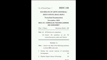 BESC-133 question paper#dec2022#ignou #english