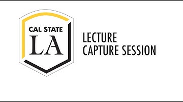 Lecture Capture Session
