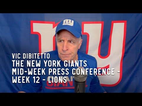 The New York Giants Mid-Week Press Conference - Week 12 - Lions