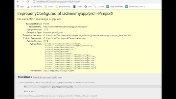 No exception message supplied admin django-import-export [advanced python tutorials]