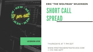 Options Guide -Cracking the Code- Lesson #10 Short Spread