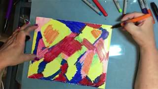 Painting background papers for Crazy Pages @ceciliasart502