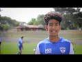 Football at the sports school with partners bengaluru football club bfc