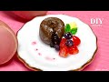 樹脂粘土でフォンダンショコラのミニチュア DIY Miniature chocolate fondant/MiniatureFood/air dry clay【ミニチュアフード】
