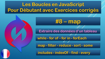 #8 - map - Les Boucles JavaScript pour débutants - Exercices corrigés - 2022 - FR