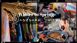 HOW I SWITCH MY WARDROBE FROM WINTER TO SPRING | SEASONAL CLOSET SWITCH | WARDROBE SWAP