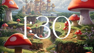 90 SECOND 1.5 MINUTE MUSHROOM LAND COUNTDOWN TIMER - ONE AND A HALF 1.5