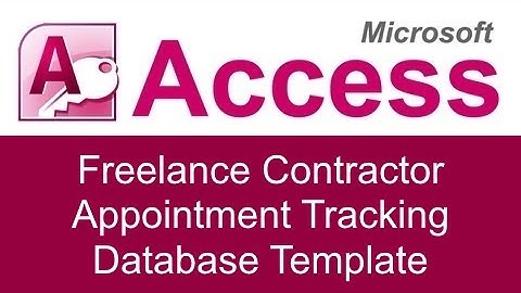Microsoft Access Freelance Contractor Appointment Tracking Database Template
