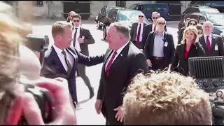 Mike Pompeo was denied a handshake by Denmark Foreign Minister. 22 July 2020
