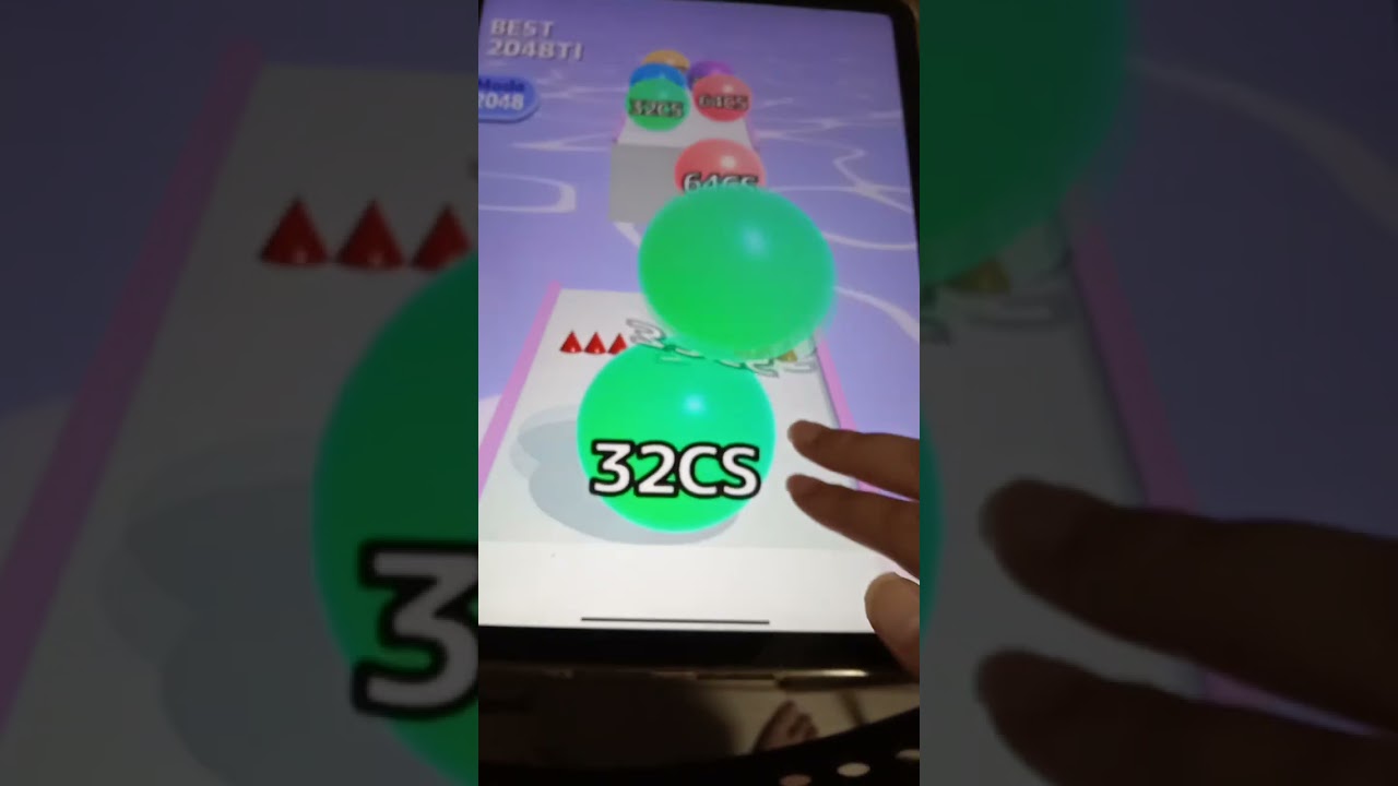 BALL RUN 2048 - ONE HAND MODE PART 2 (16FH) WITH HANDCAM | DID MRS LINE